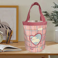 Cute Bucket Bag Plush Large Capacity Fashion Softness Hardened Bottom Bucket Bags for Daily Use Work Rabbit Free Size