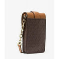 MICHAEL KORS Womens Carmen Small Logo Smartphone Crossbody Bag 35S2GNMC5B-847 (Brown)