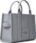 Marc Jacobs Female The Medium Tote Bag Grey Shoulder Bag With Logo In Grainy Leather Grey