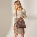 Wrangler Doctor Bag for Women Satchel Handbags, Awake Saddle Brown