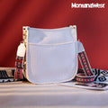 Montana West Crossbody Bags for Women Woven Vegan Leather Hobo Purses Shoulder Handbags with Guitar Strap