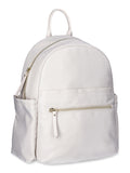 Time and Tru Women's Skyler Nylon 14" Backpack, Pearly White