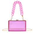 Clear Clutch Purse for Women Acrylic Box Evening Clutch Crossbody Shoulder Bag for Parites Prom