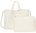 Every Other Front Pocket Soft Tote Bag - Off-White