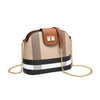 Tepilte Plaid Shoulder Purse for Women Ladies Chain Strap Bucket Crossbody Bag Waterproof Handbags