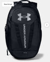 Under Armour Adult Hustle 5.0 Backpack, Black/Silver