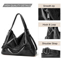 HONGLONG Fashion Ladies Handbags Vintage Tote Bag Pu Leather Large Capacity Shoulder Bag For Women