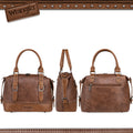 Wrangler Doctor Bag for Women Satchel Handbags, Awake Saddle Brown