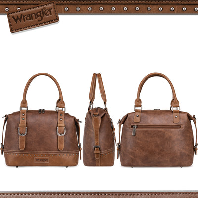 Wrangler Doctor Bag for Women Satchel Handbags, Awake Saddle Brown