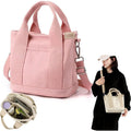 New Large Capacity Multi-Pocket Handbag Women's Canvas Tote Purses Crossbody Bag Vintage Tote Bags for School